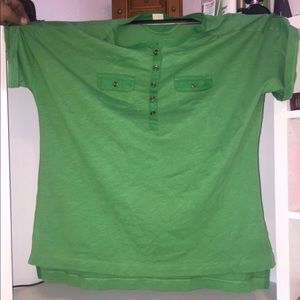 Green Short Sleeved Top